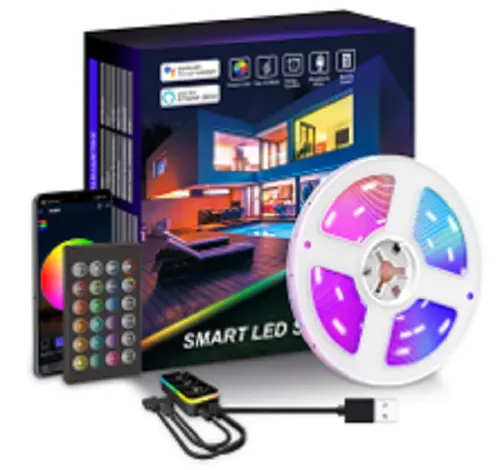 Schlussverkauf USB 24KEY Led Streifenlicht RGBIC Tuya Smart LED Life TV Rücklicht 5V 5050 RGBIC 1M 2M 3M 4M 5M