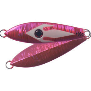 Señuelo de pesca de 100g, metálico rosa, para pesca en aguas profundas de atún, pargo y snapper rojo, pesca embarcada. - Product Image 1