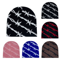 Gorro de punto jacquard de doble capa unisex con diseño de calavera, ideal para invierno, térmico, para exteriores, con estampado de personajes, común para viajes, ¡gran oferta!