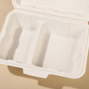 Contenitore per <span class=keywords><strong>cibo</strong></span> <span class=keywords><strong>da</strong></span> 8 pollici con amido di mais <span class=keywords><strong>da</strong></span> 9 pollici scatola per il pranzo con amido di mais contenitore <span class=keywords><strong>da</strong></span> <span class=keywords><strong>asporto</strong></span> per Fast Food - Product Image 2