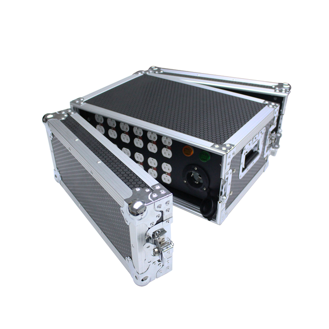 FCONNR 50A Inlet and Outlet with 12 Channels NEMA 5-20 US Edisons 20A Outputs Portable Power Distribution Distro Box
