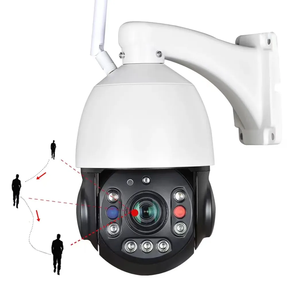 5mp 30x zoom kablosuz wifi güvenlik kamerası açık su geçirmez sistem güvenlik ptz ip kamera 150m IR mesafe ses