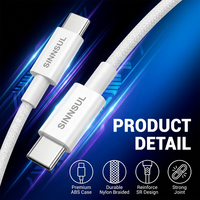 Cable USB C a C de Carga Rápida PD de Nailon Trenzado de 60 W con Color Personalizado OD 3.8 para iPhone y MacBook