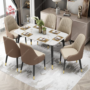 थोक सुरुचिपूर्ण डिजाइन डबल रंग चमड़े की कुर्सी इनडोर रेस्तरां की कुर्सियां धातु पैर के साथ पु चमड़े की कुर्सी - Product Image 3