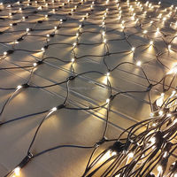 Warmgelbe Funkelnde Netzlichter Transparentes PVC IP65 Wasserdicht für Außenbereich Garten Busch-Strauch-Umwicklung Anpassbare Farbe Weihnachtsdekoration