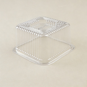 Квадратные полупрозрачные одноразовые лотки из ПП/ПЭТ для пищевых продуктов, для выпечки, розничной торговли, торговых центров, для лунных пряников и печенья, 8.8x8.8x3.8см - Product Image 3