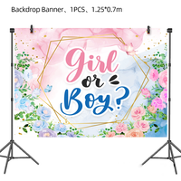 Gender-Reveal-Themenparty Geschirrset Junge oder Mädchen Party Geburtstag Teller Banner Hintergrund Einweggeschirr Tafelservice