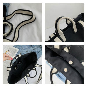 Factory Wholesale Customizable Reusable High-quality Women's Casual Canvas Tote <b>Bags</b> Open Top Waterproof <b>Shoulder</b> <b>Strap</b> 3L+ - Product Image 5