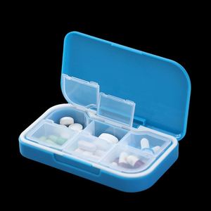 Organisateur portable de haute qualité à 6 compartiments |   Boîte à pilules quotidienne pliable en plastique avec couvercle imprimé - Product Image 1