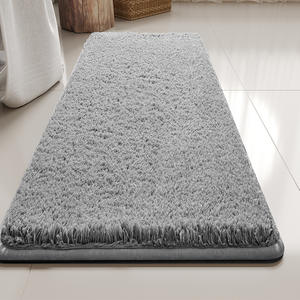 Tapis de salle de bain en microfibre rectangulaire absorbant et antidérapant pour l'entrée de la salle de bain, tailles personnalisées disponibles - Product Image 3