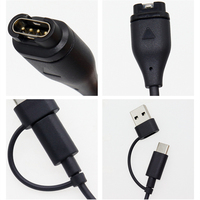 Câble de charge 2 en 1 pour montre Garmin, USB A et Type C, cordon de charge de remplacement pour montre intelligente Garmin Fenix 5 6 7 255 945