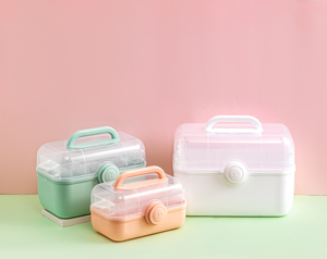 Gran oferta, caja de almacenamiento de medicamentos de plástico portátil de 3 capas, Mini pastillero de un día, botiquín de primeros auxilios <span class=keywords><strong>para</strong></span> el hogar, uso en la cocina - Product Image 6