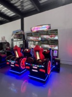 Simulateur d'arcade de course de voiture de moto 220V passionnant divertissement 2-en-1 pour les enfants jeu en métal à pièces 1 an