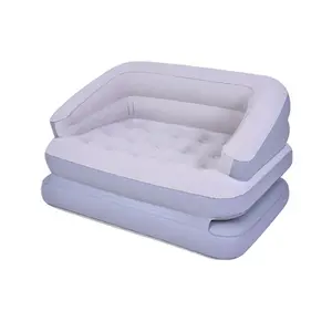 Pvc Massaal Dubbele Outdoor 5 In 1 Air Slaapbank Vouwen Opblaasbare Zetel Lucht Sofa Bed En Lounge Stoel