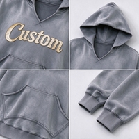 Sweat à capuche vintage délavé personnalisé avec logo pour homme, en coton, coupe oversize, poche kangourou, style streetwear, vente en gros OEM
