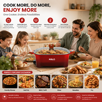Ustensiles de cuisine de haute qualité, marmite électrique, batterie de cuisine en aluminium, antiadhésif, vente en gros, fondue chinoise