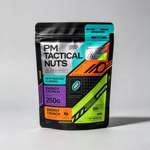 Custom Printed Laser Nut Candy Chewing Gum Food Packaging Resealable Child Resistant Zipper Matte Stand Pouch Doypack Smell - Product Image 2