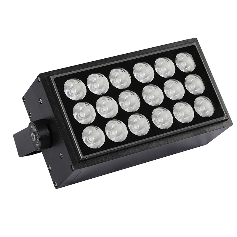 Проектор с узким лучом света IP65 54 Вт RGB, светодиодные прожекторы для наружного строительства, ландшафтное светодиодное освещение