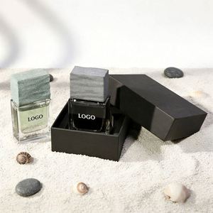 Wholesale Custom Square Crimp Design Perfume Glass <b>Bottle</b> 30ml 50ml 100ml <b>Empty</b> Perfume <b>Spray</b> <b>Bottle</b> with Ceramic Cap - Product Image 1