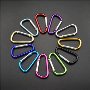 Mousqueton en forme de grand anneau en D en aluminium avec crochet porte-clés bon marché - Product Image 1