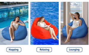 Funda Impermeable para Puff de Exterior (Sin <span class=keywords><strong>Relleno</strong></span>), Funda Extraíble Fácil de Limpiar, para Jardín, Playa, Piscina, Silla Flotante, Oxford - Product Image 6