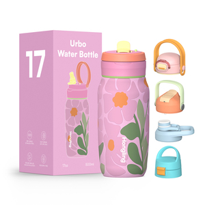 Botella de Agua Urbana Hong Ling de 17 oz, Compatible con Portavasos, con Pajita Extraíble y Tapa Antipolvo - Product Image 1