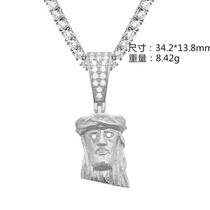VVS Moissanite จี้พระเยซู,เครื่องประดับเงิน<span class=keywords><strong>2022</strong></span>ใหม่ฮิปฮอปสำหรับผู้ชายผู้หญิงแร็ปเปอร์สร้อยคอเงิน925เย็นออก - Product Image 6