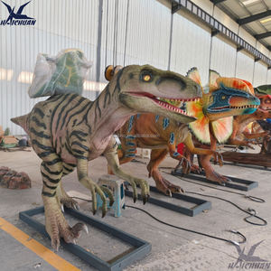 Parque de <span class=keywords><strong>atracciones</strong></span> para adultos, Paseo de dinosaurio mecánico Velociraptor Animatronic Artificial para niños, atracción de paseo - Product Image 3