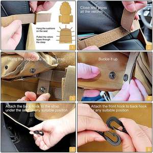 Free Sample Multiple Pockets Molle Style Upholstery Best Waterproof Anti Dirt Mud Scratches Front <b>Back</b> Protection <b>Car</b> <b>Seat</b> - Product Image 5