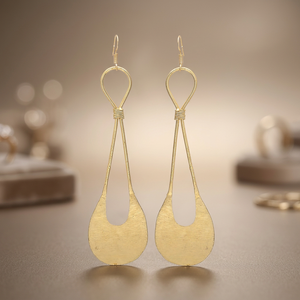 Pendientes de Latón Hechos a Mano JAIPUR GEMS JEWELRY, Estilo Neo-Gótico Femenino, Pendientes Boho Unisex de Moda - Product Image 2