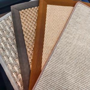 Tappeto in Sisal Intrecciato <span class=keywords><strong>a</strong></span> Spina di Pesce per Interni, con Bordo Autoaderente in Fibra Naturale, Personalizzabile con Logo OEM, Vendita Calda - Product Image 3