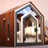 Lit pour chien toutes saisons, chaud en hiver, respirant, avec une porte transparente en acrylique ; Maison interactive en bois pour chien et chat de Shandong