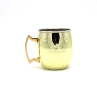 16oz 400ml Luxury Food Safe Handcraft Moscow Mule Gold Plated Drinks Coffee Beer Cocktail Vodka Mint Julep Ginger Tea Mug Cup