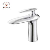 Nouveau design Robinet de salle de bain pour enfants en céramique à faible teneur en plomb, monotrou, avec douchette, finition or rose, pour lavabo sur pied d'hôtel