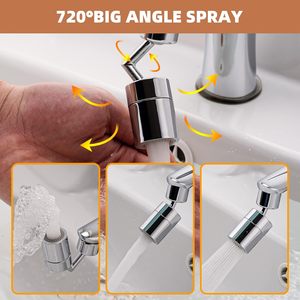 Aireador de grifo de baño con doble rociador cromado 720, rociador de boquilla de 2 funciones con ángulo grande <span class=keywords><strong>para</strong></span> lavado de cara y enjuague de <span class=keywords><strong>ojos</strong></span> - Product Image 4