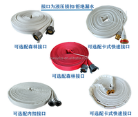 Tuyau d'incendie de qualité supérieure rouge/blanc, à simple/double gaine, 2/3 couches, avec raccord NH