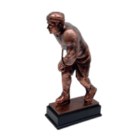 WeiVista-Trophée du joueur de hockey sur glace en résine bronze antique Fabricant