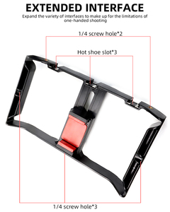 BAFANG U-rig Pro Handheld Smartphone Video Rig Poignée Grip Cold Shoe Mounts Vlogging Rig Stabilisateur pour téléphone Videomakers 3.7V - Product Image 5