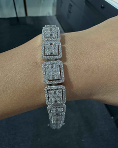 Bracelet à breloques en argent sterling 925 de haute qualité avec diamant Moissanite VVS1, bijou classique porte-bonheur unisexe, cadeau - Product Image 3