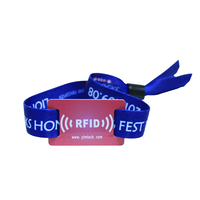 Bracelets de festival avec code QR RFID personnalisés Bracelets NFC en polyester tissé Bracelets en tissu