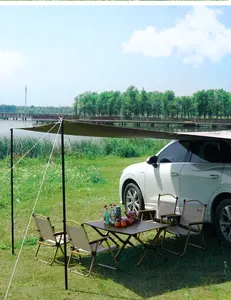 Außendach mit Stangen 5-6-Personen-Autoporzelt Seitenpergola wasserdicht Auto-Sonnenunterstand Auto Vordach Wohnanhänger-Zelt