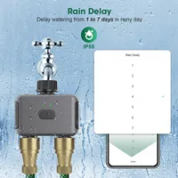 Programmateur d'arrosage intelligent Haozee Tuya Zigbee pour l'irrigation goutte à goutte et l'arrosage de jardin, compatible Home Assistant et Zigbee2mqtt