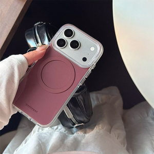 เคสโทรศัพท์แม่เหล็กสองชั้นแบบใสขอบด้านสีพื้นสำหรับ iPhone 18 17 16 15 Pro Max ป้องกันการกระแทก - Product Image 3