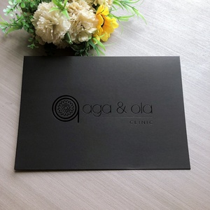 Sac en carton de cadeau d'invitation <span class=keywords><strong>A5</strong></span> noir personnalisé avec enveloppe de la meilleure qualité de logo de feuille noire pour des occasions spéciales - Product Image 4