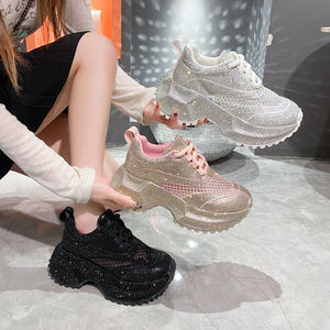 <span class=keywords><strong>Sneakers</strong></span> con tacco grosso e strass scarpe sportive Casual da <span class=keywords><strong>donna</strong></span> firmate da Tennis da <span class=keywords><strong>donna</strong></span> - Product Image 4