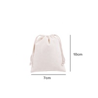 Pochette en coton naturel personnalisée Huahao avec cordon de serrage, sac cadeau pour mariage et fête, sac anti-poussière en toile souple