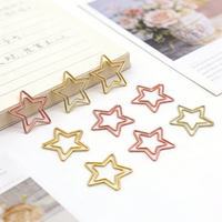 Clips de papier créatifs en métal, mignons, pour l'été, marque-pages étoiles, étiquettes de page pour le bureau, cadeaux de papeterie