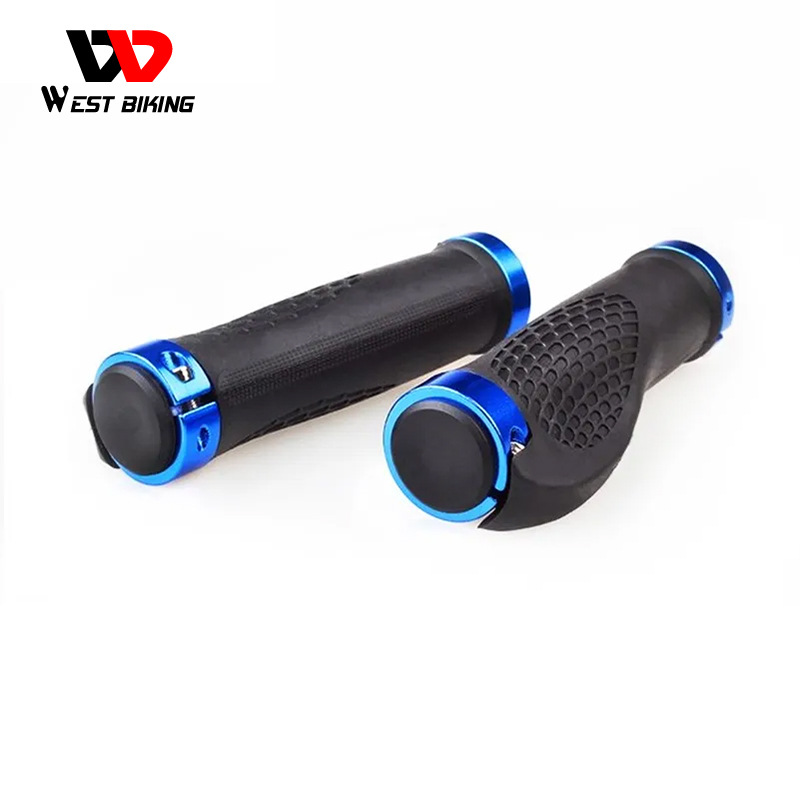 WEST BIKING велосипедные ручки из алюминиевого сплава с двойным замком, резиновая ручка для велосипеда, тренировочные ручки для горного велосипеда