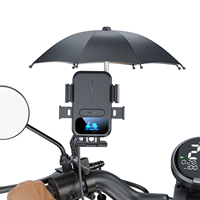 Soporte para Teléfono de Motocicleta Impermeable Profesional Eway, Carga Inalámbrica de 15 W, Ajustable, Flexible, Resistente a Golpes, Universal para iPhone