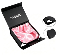 Boîte d'emballage cadeau personnalisée de luxe pour extensions de cheveux, pliable, magnétique, doublée de satin, recyclable, pour emballages cosmétiques